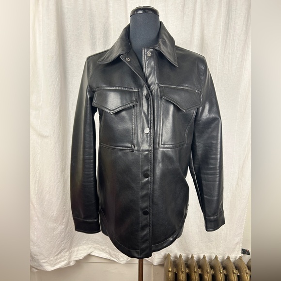 Dèluc Faux-Leather Shacket - Picture 2 of 5